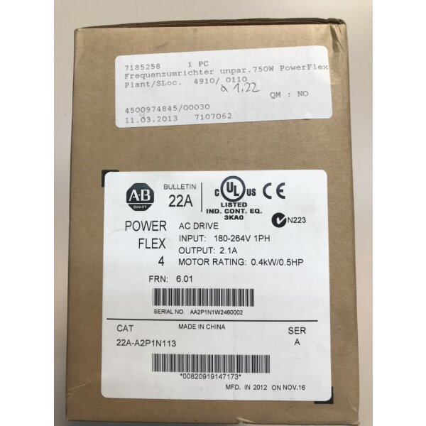 Allen Bradley PowerFlex  22A-A2P1N113